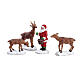 Santa Feeds Reindeer set 4 pezzi statuina Lemax 7x16x3 cm - 52146 s1
