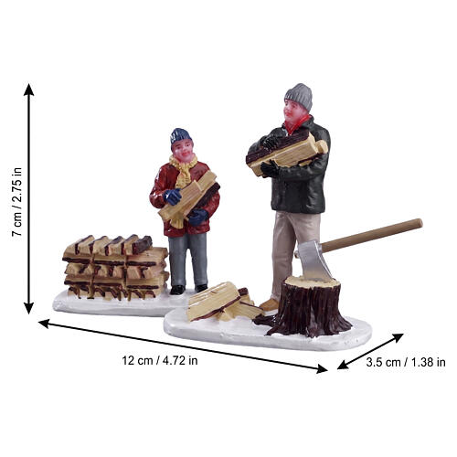 Stacking Firewood 2-teiliges Figuren-Set Lemax Vail Village 7x12x3 cm - 52323 2