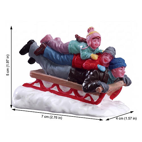 Sledding With Dad Lemax figurine, 2x2.7x1.6 in - 52329 2