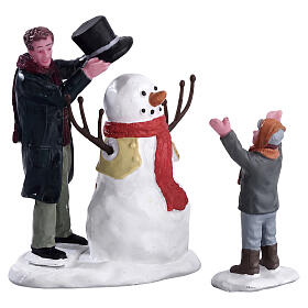 Sharp-dressed Snowman 2-teiliges Lemax Figurenset Caddington Village 7x9x4 cm – 52352