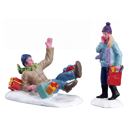 Shopping Date 2-piece Lemax figurine set, 3.1x3.9x1.6 in - 52360 1