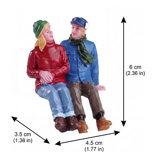 Chatting Together figurine by Lemax, 2.3x1.7x1.4 in - 52365 2