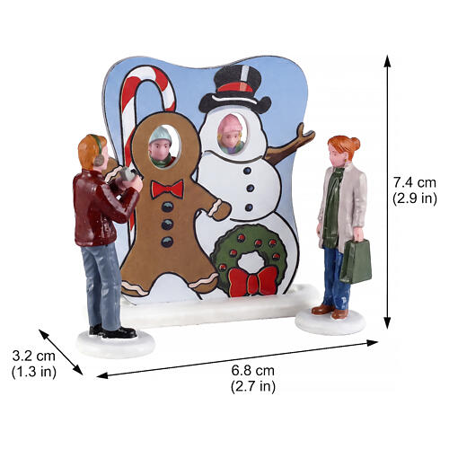 Frosty Photo Op set 3 pezzi statuina Lemax Harvest Crossing 8x13x4 cm - 52533 2