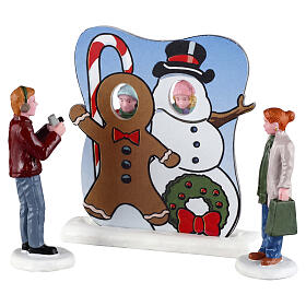 Zestaw Frosty Photo Op, 3 elementy, figurki Lemax Harvest Crossing, 8,3×12,7×3,7 cm - 52533