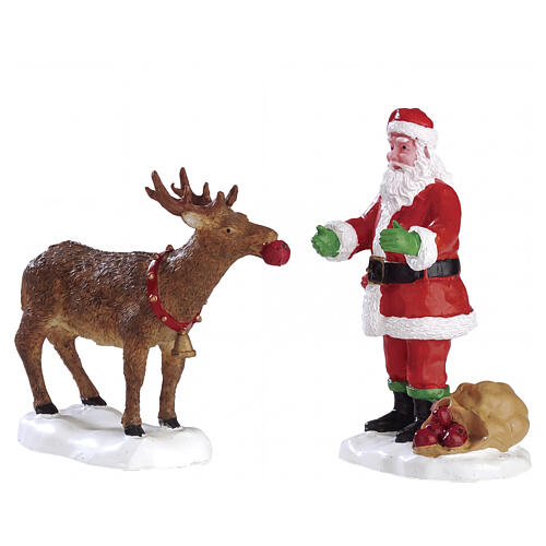 Reindeer Treats 2-piece set, Lemax figurine for Santa's Wonderland collection, 2.9x2.5x2.6 in - 62226 1