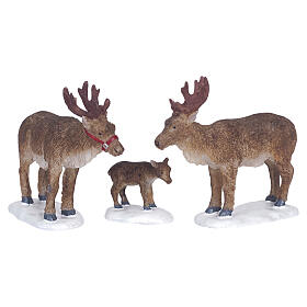 Reindeer 3-teiliges Figuren-Set Lemax Santa's Wonderland 6x6x6 cm - 62242