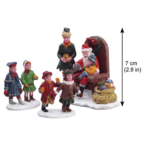Visiting Santa set 3 pièces statuette Lemax Caddington Village 7x17x4 cm - 62276 2