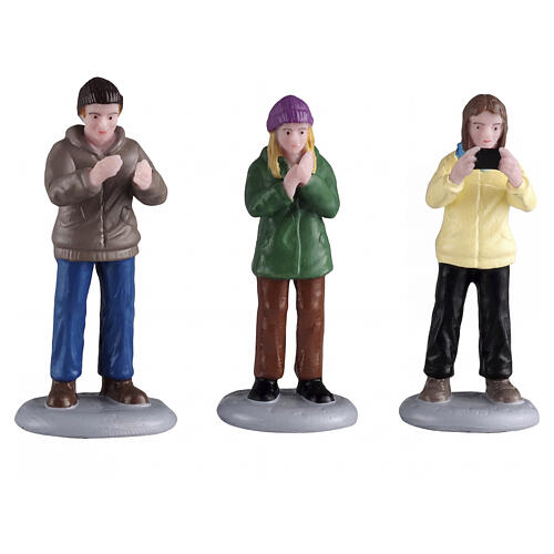 Audience 3-piece set, Lemax figurine, 2.5x3.2x0.9 in - 62613 1