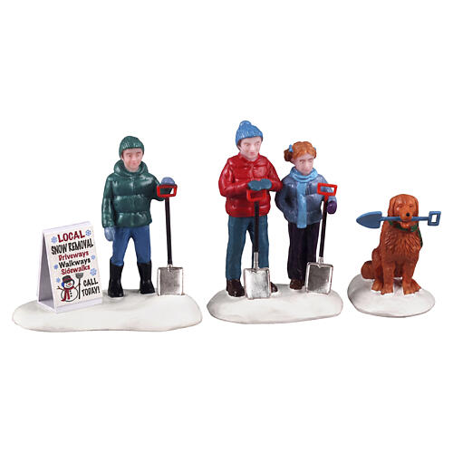 Neighborhood Snow Shovelers Set 3-teilig Lemax Vail Village 6x13x4 cm – 62623 1