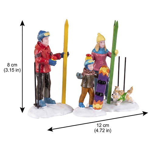 Family Ski Day set 3 pezzi statuina Lemax Vail Village 8x12x3 cm - 62634 2
