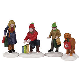 Festive Holiday Shoppers Lemax Figuren-Set 4-teilig Vail Village 5x10x4 cm – 62635