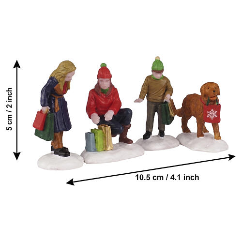 Festive Holiday Shoppers Lemax Figuren-Set 4-teilig Vail Village 5x10x4 cm – 62635 2