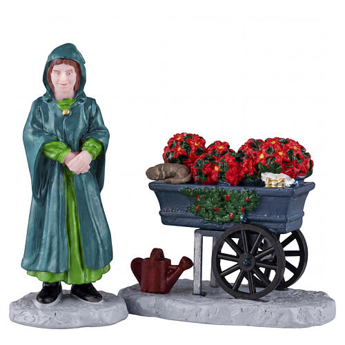 Floral Street Vendor set 2 pezzi statuina Lemax Caddington Village 7x9x4 cm - 62637 1