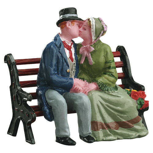 The Kiss figurine by Lemax for Caddington Village, 2.4x2.4x1.5 in - 72380 1