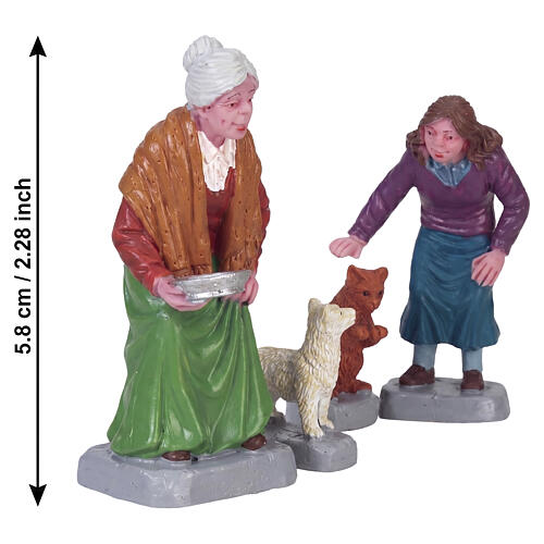 Cream For Kitty set 4 pezzi statuina Lemax 6x7x2 cm - 72497 2