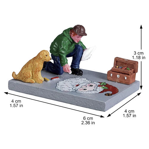 Sidewalk Chalk Artist statuette Lemax 3x6x4 cm - 72499 2