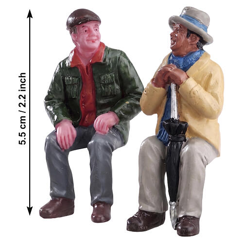 Chatting With Old Friends set 2 pezzi statuina Lemax 6x5x2 cm - 72507 2
