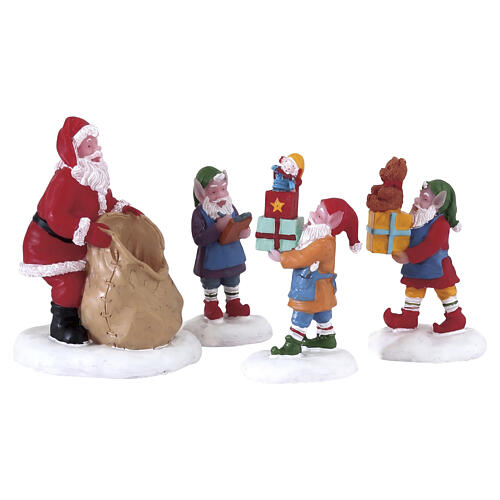 Present Procession set 4 pièces figurines Lemax Santa's Wonderland 6x13x4 cm - 72553 1