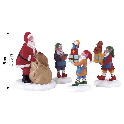 Present Procession set 4 pièces figurines Lemax Santa's Wonderland 6x13x4 cm - 72553 2