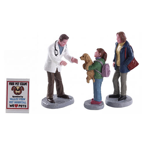 Charley The Vet set 4 pezzi statuina Lemax 6x9x3 cm - 82578 1