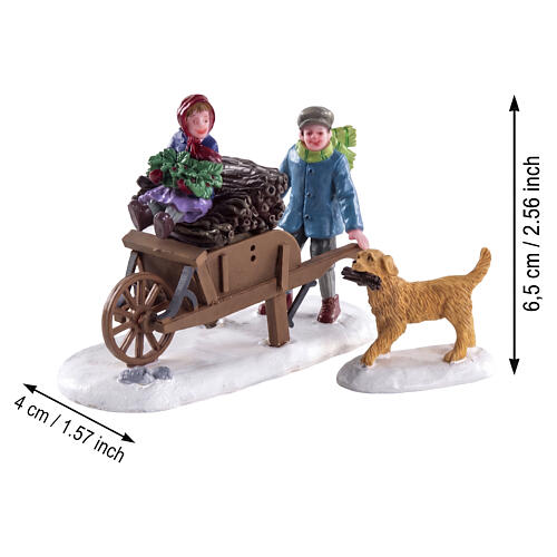 Gathering Kindling set 2 pièces statuette Lemax Caddington Village 6x13x4 cm - 82596 2
