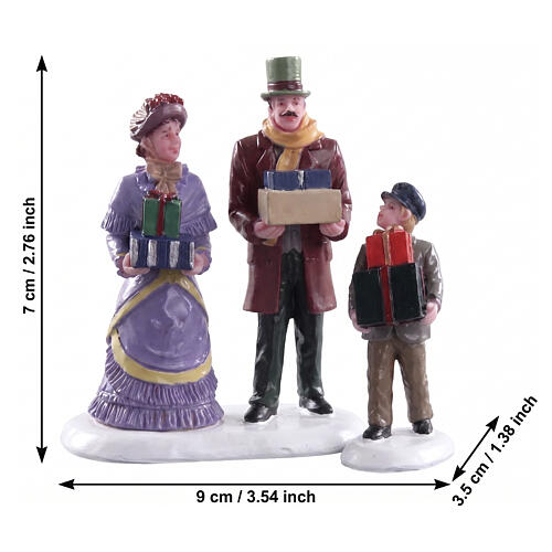 Walking Family set 2 pezzi statuina Lemax Caddington Village 7x9x3 cm - 82605 2