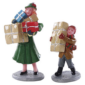 Christmas Rush set 2 peças estatueta Lemax Caddington Village 6x6x3 cm - 82610