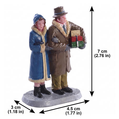 Christmas Couple statuette Lemax Caddington Village 7x4x3 cm - 82611 2