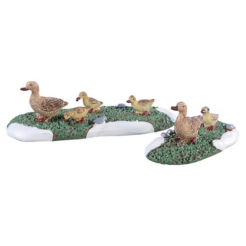 Ducks set 2 pezzi statuina Lemax Caddington Village 2x7x3 cm - 82612 1