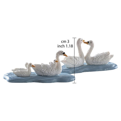 Swans set 2 pièces statuette Lemax 3x14x3 cm - 82613 2