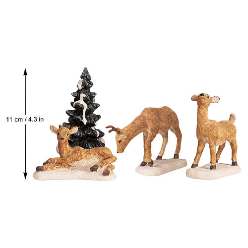 Dad And Fawns set 4 pièces statuette Lemax 6x11x5 cm - 92299 2