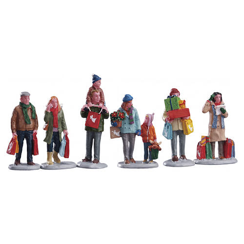 Holiday Shoppers 6-teiliges Figurenset Lemax Caddington Village 8x20x3 cm – 92683 1
