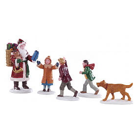 Papa Christmas! set 5 pezzi statuina Lemax 7x12x5 cm - 92745