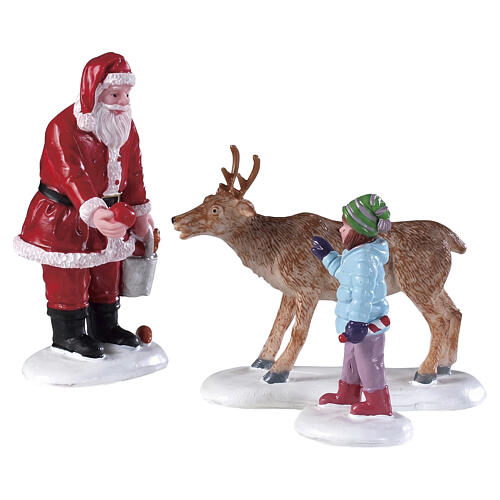 Reindeer Goodies set 3 pezzi statuina Lemax Vail Village 7x9x7 cm - 92752 1