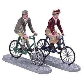 Bike Ride Date set 2 peças estatueta Lemax Caddington Village 6,2x4,8x8 cm - 92763