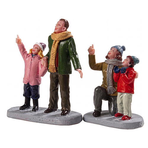 People Admiring Fireworks set 2 peças estatueta Lemax 7x10x3 cm - 92770 1