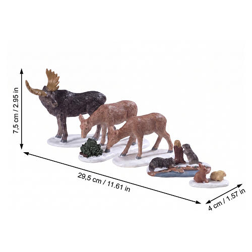 Wild Animals 7-piece set, Lemax figurine, 3x11.6x1.6 in - 92771 2