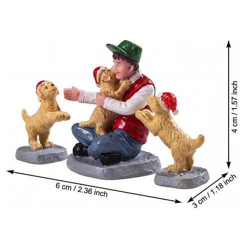 New Puppies 3-teiliges Figuren-Set Lemax 4x6x3 cm - 92778 2