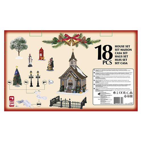 Small Town Church Set Lemax Caddington Village 26x42x16 cm - 56670 2