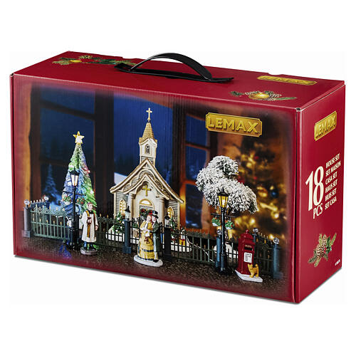 Small Town Church Set Lemax Caddington Village 26x42x16 cm - 56670 3