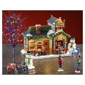 The Christmas Café Set articolo Lemax Caddington Village 26x46x18 cm - 56675