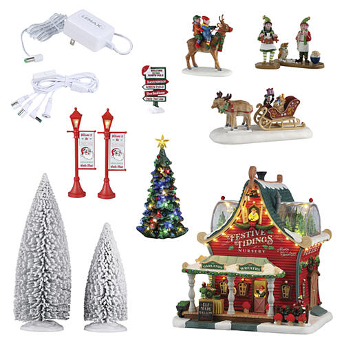 Festive Tidings Nursery Set articolo Lemax Santa'S Wonderland 27x48x20 cm - 66708 1