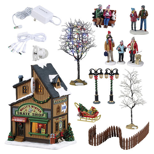 Wally's Winter Skate Shop Set articolo Lemax Vail Village 15x56x26 cm - 66711 1