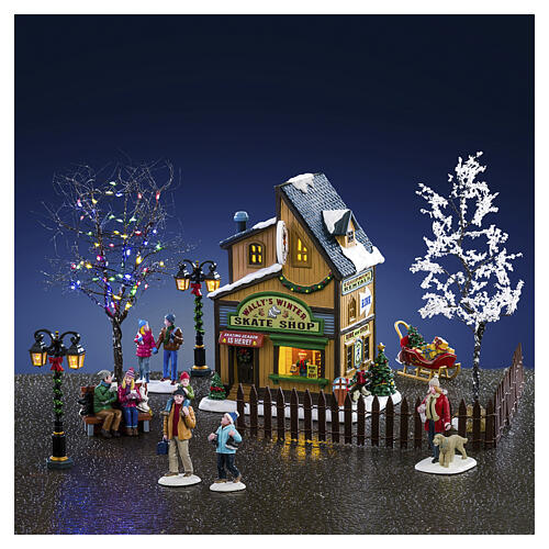 Wally's Winter Skate Shop Lemax Vail Village item set 15x56x26 cm - 66711 2