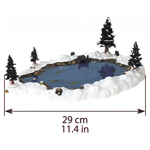 Mill Pond Lemax Teich in Schneelandschaft 10x29x21 cm - 94387 2