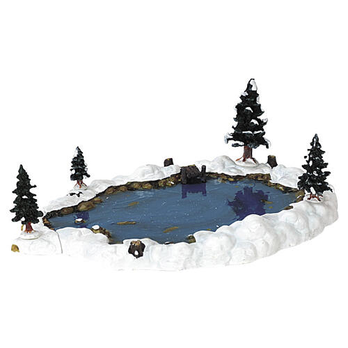 Mill Pond Lemax laghetto innevato 10x29x21 cm - 94387 1
