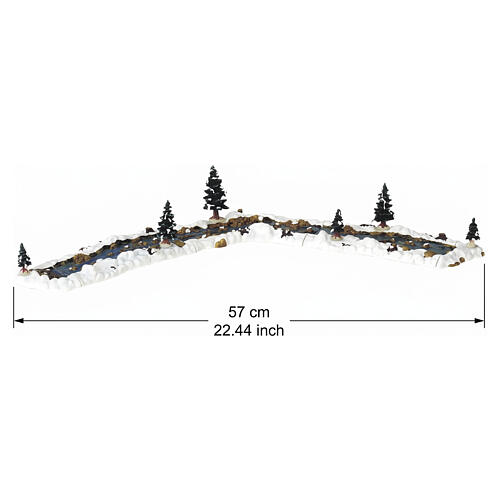 Mill Stream Lemax ruscello innevato 10x57x21 cm - 94403 2