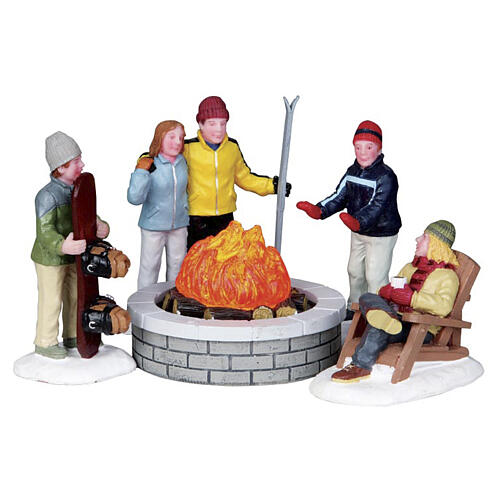 Conjunto Fire Pit 5 peças (4,5 V) elemento iluminado Lemax Vail Village 7x18x10 cm - 04223 1