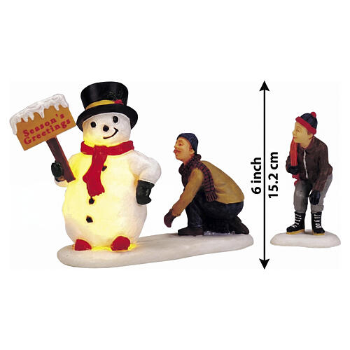 Frosty's Friendly Greeting 2-teiliges Set beleuchtet (4,5 V) Lemax 6 cm - 4511 2