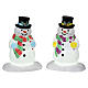 Holly Hat Snowman set 2 pezzi (4.5V) pupazzi di neve illuminati Lemax 7 cm - 24965 s1